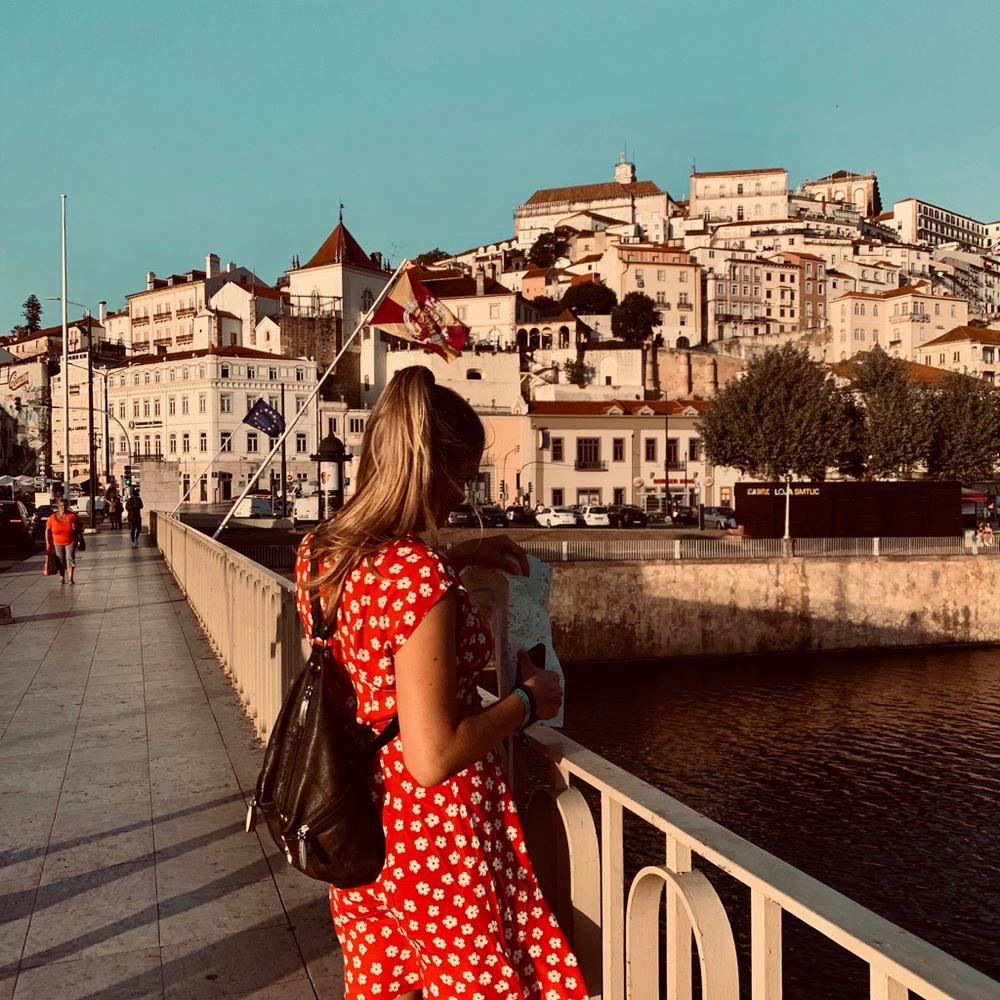 Mango red floral dress